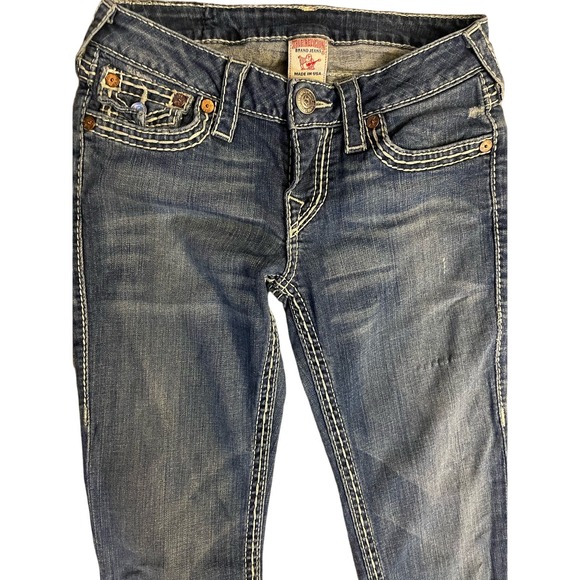 Women’s True Religion Contrast Stitch Skinny‎ Denim Size 28 - Picture 3 of 9